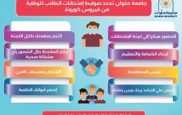 ضوابط هامة للوقاية من فيروس كورونا اثناء الامتحانات